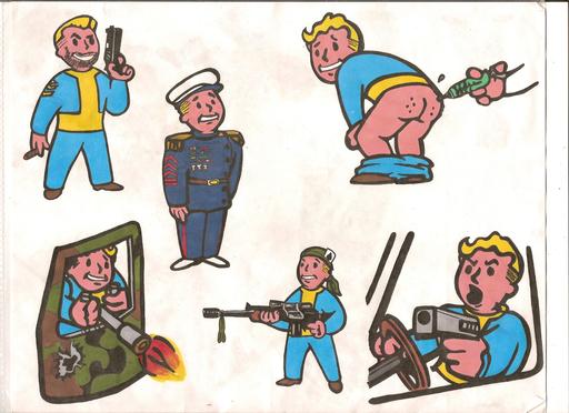 Fallout 3 - Ещё Vault boy на eBay и на Deviantart